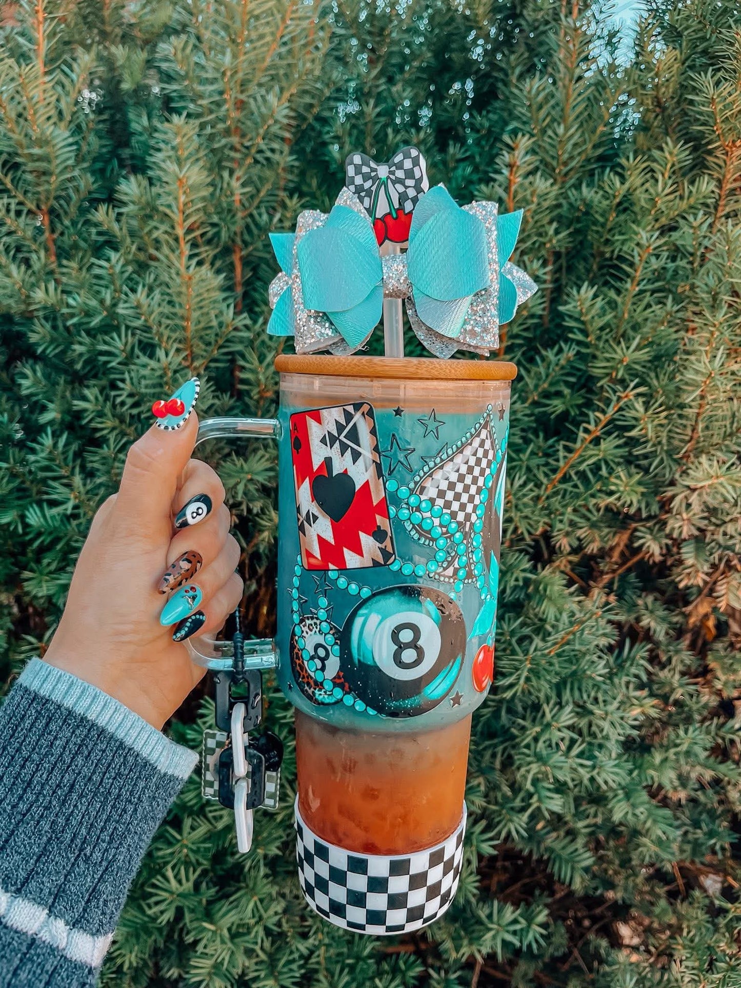 40oz glass fully accessorized